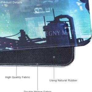 Extended Gaming Mouse Pad, Portable Mat for Keyboard & Mouse with Stitched Edges + Non-Slip Rubber Base - Trend Imports Belize
