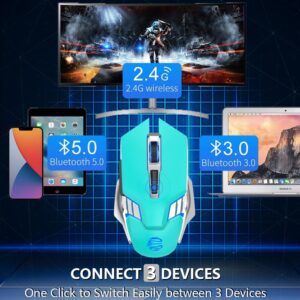 Green Wireless Mouse Gaming Mouse Bluetooth with 3-Modes - Trend Imports Belize